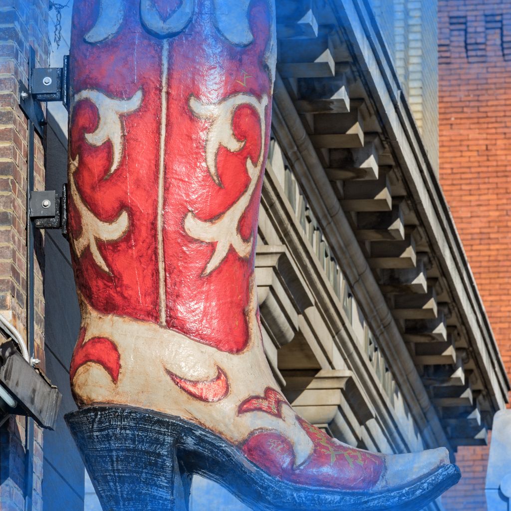 Boot in Downtown Nashville