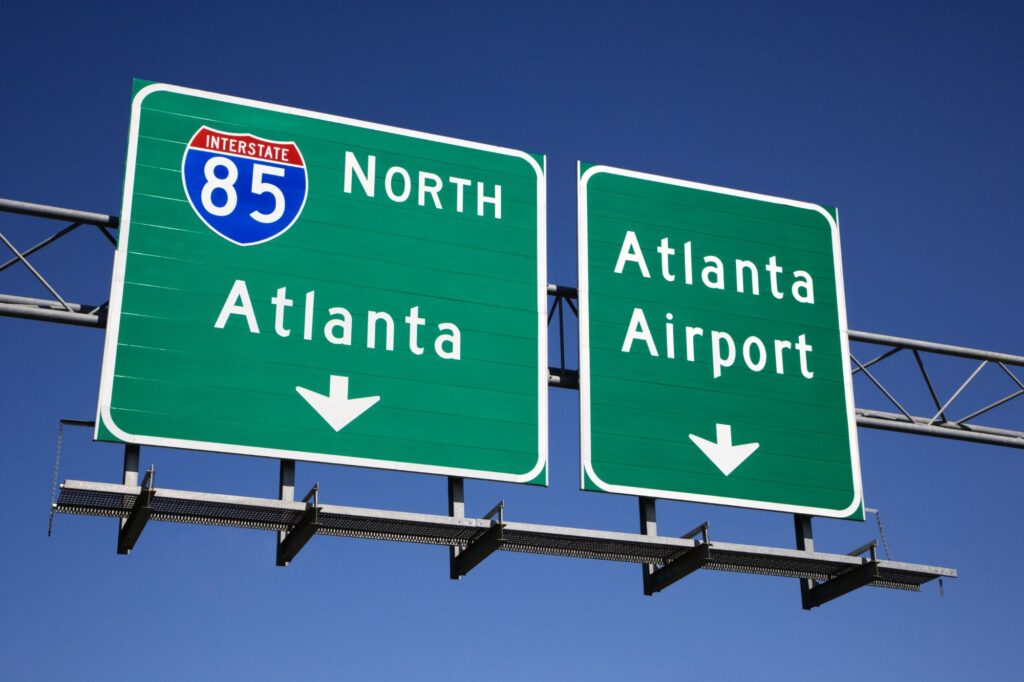 Atlanta and Atlanta Airport Sign